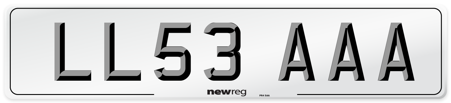 LL53 AAA Number Plate from New Reg